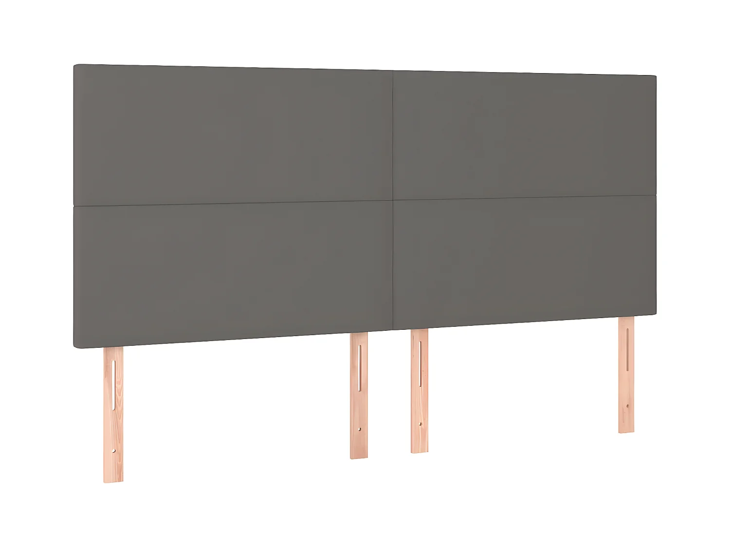 Lit à sommier tapissier avec matelas Gris 180x200 cm Similicuir