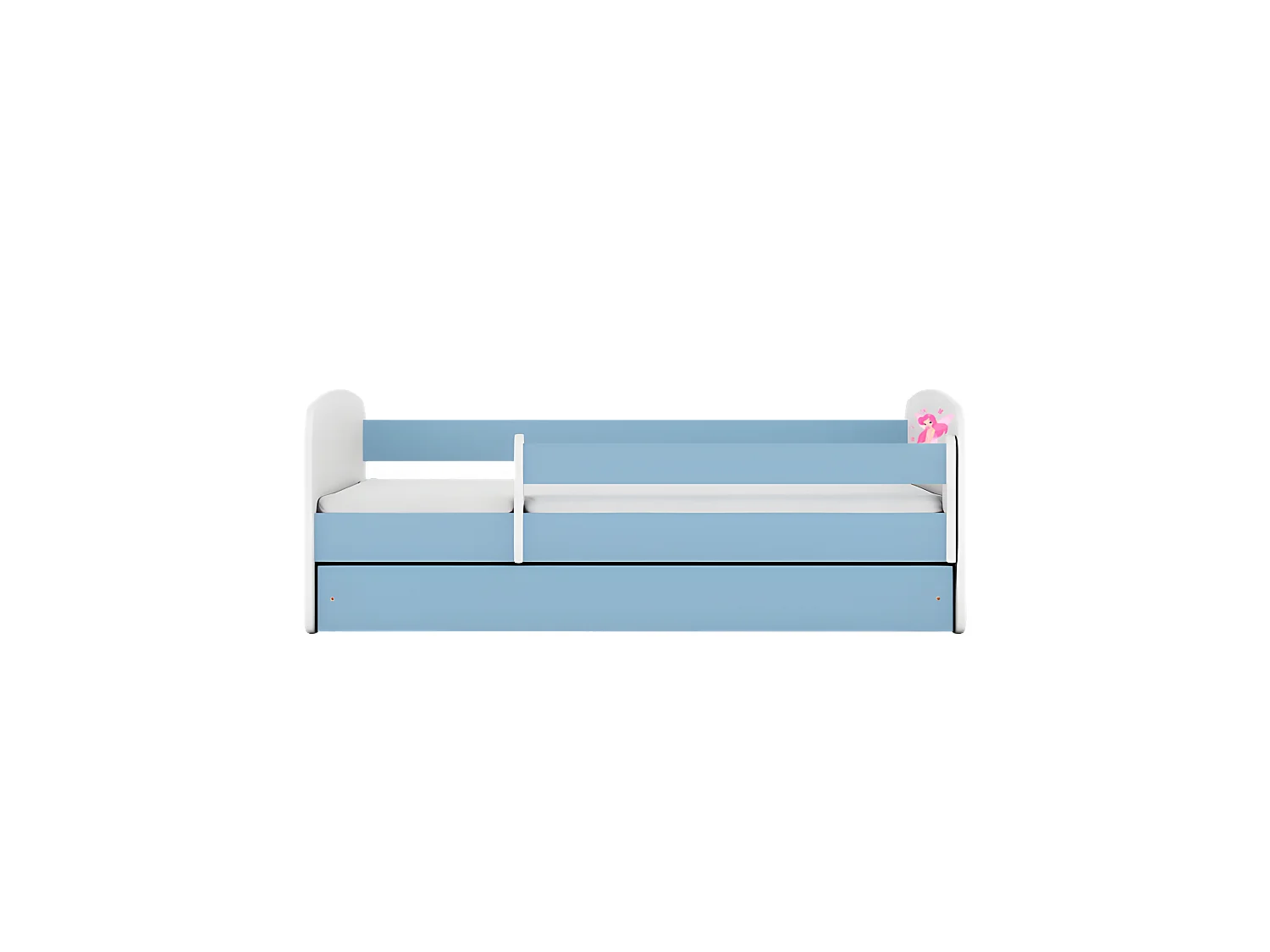 Lit babydreams fée bleue avec papillons sans tiroir avec matelas 140/70