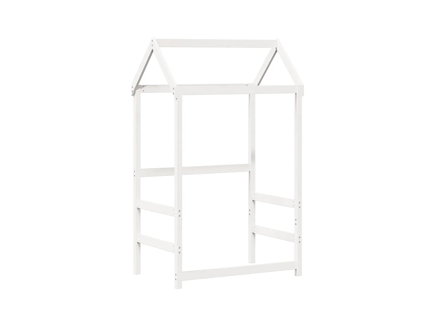 Sofá-cama c/ telhado 90x190 cm madeira de pinho maciça branco