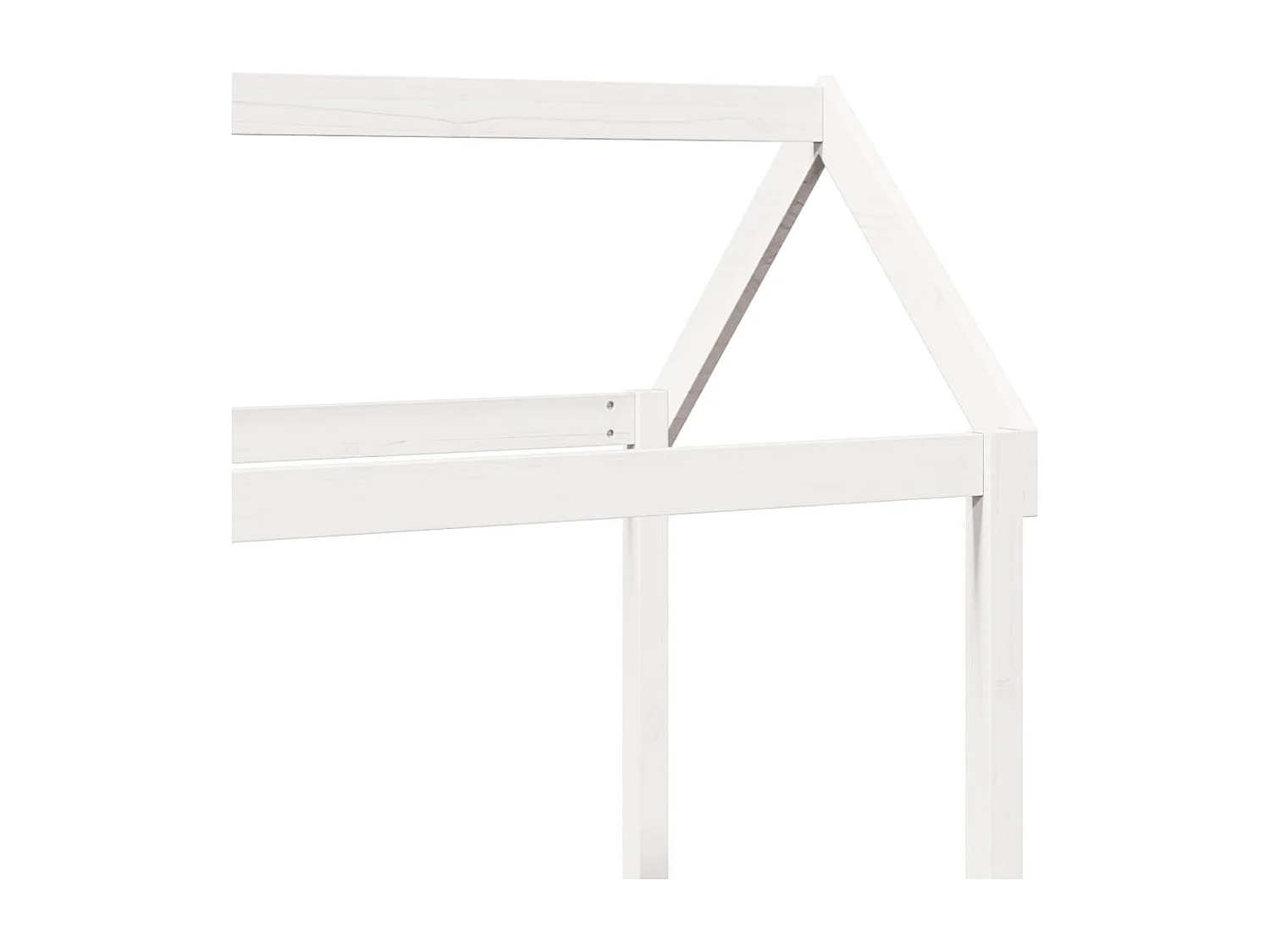 Sofá-cama c/ telhado 90x190 cm madeira de pinho maciça branco