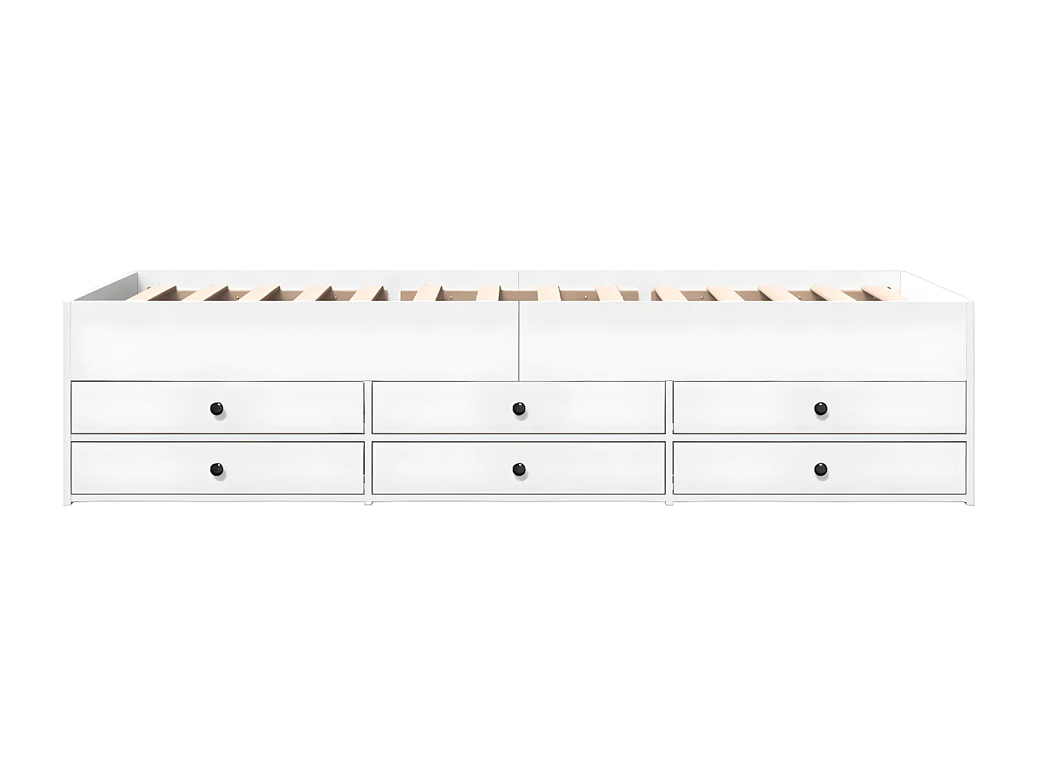 Lit de jour avec tiroirs blanc 75x190 cm bois d'ingénierie