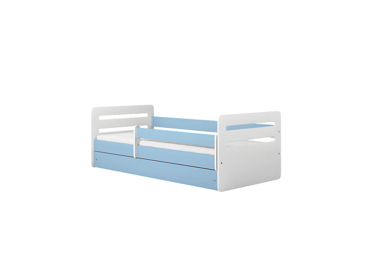 Lit tomi bleu sans tiroir avec matelas 140/80