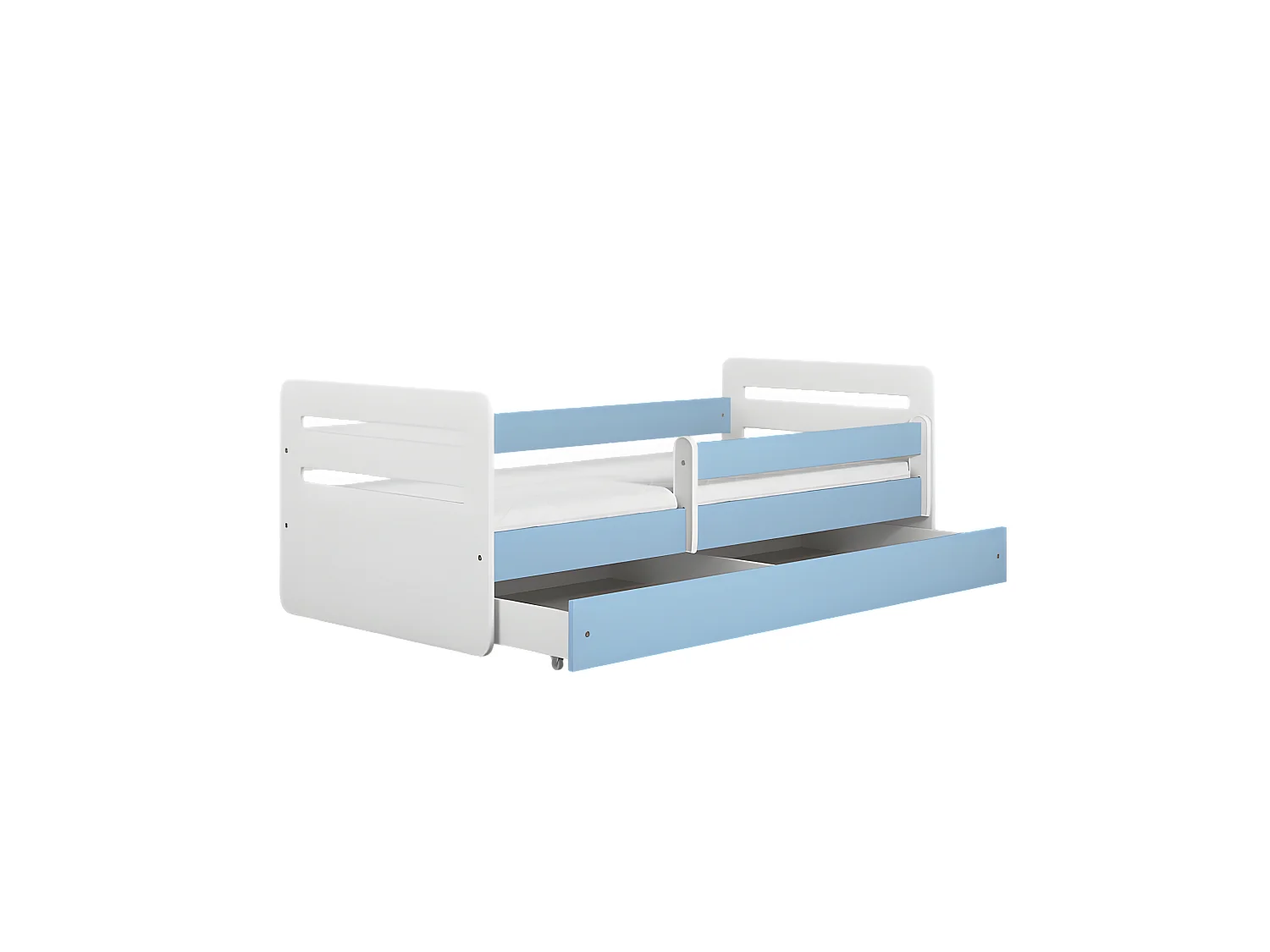 Lit tomi bleu sans tiroir avec matelas 140/80
