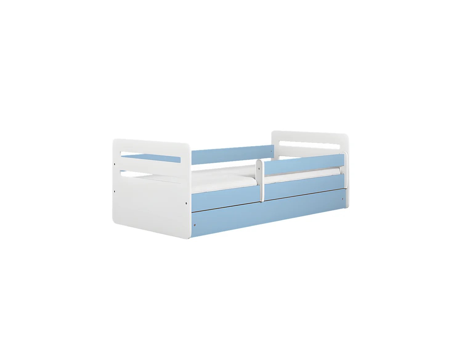 Lit tomi bleu sans tiroir avec matelas 140/80