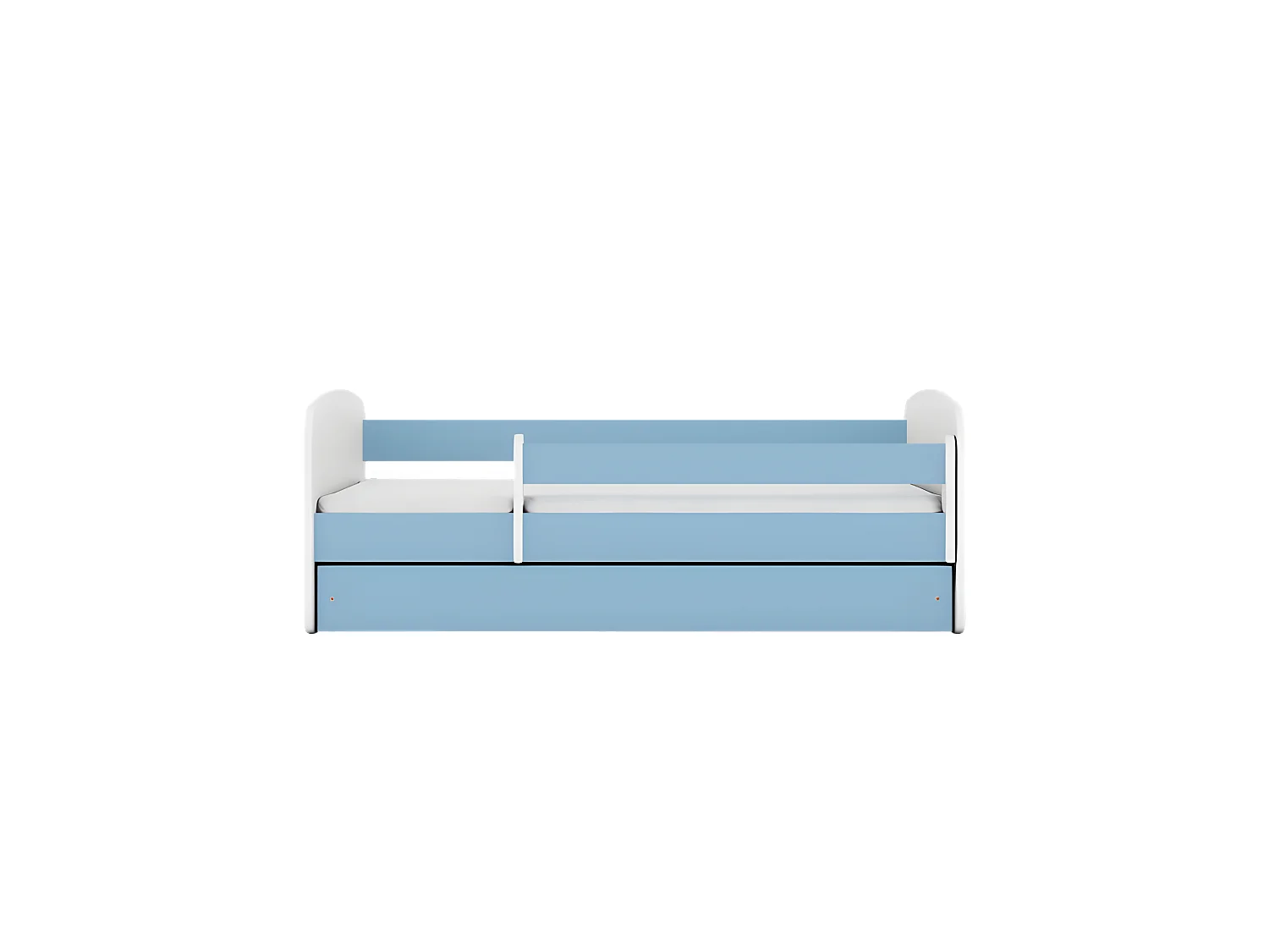 Babydreams cama azul sin estampado con cajón con colchón 160/80