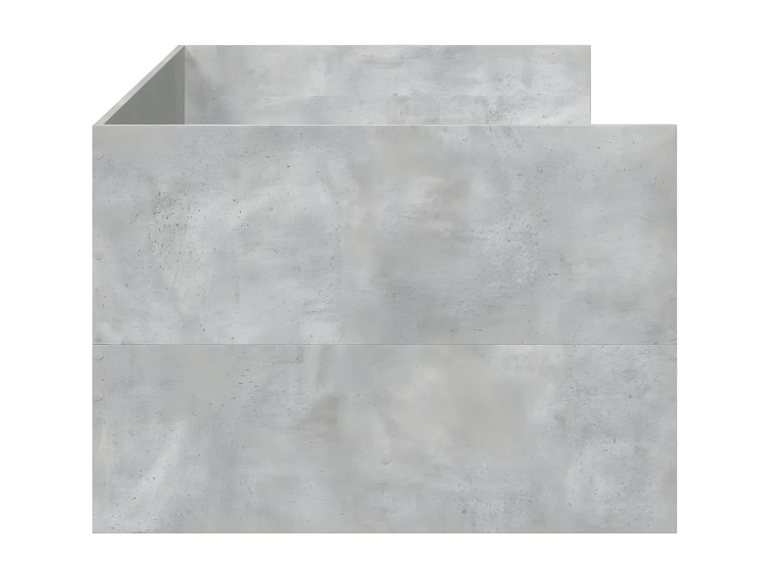 Lit de jour et tiroirs gris béton 100x200 cm bois d'ingénierie