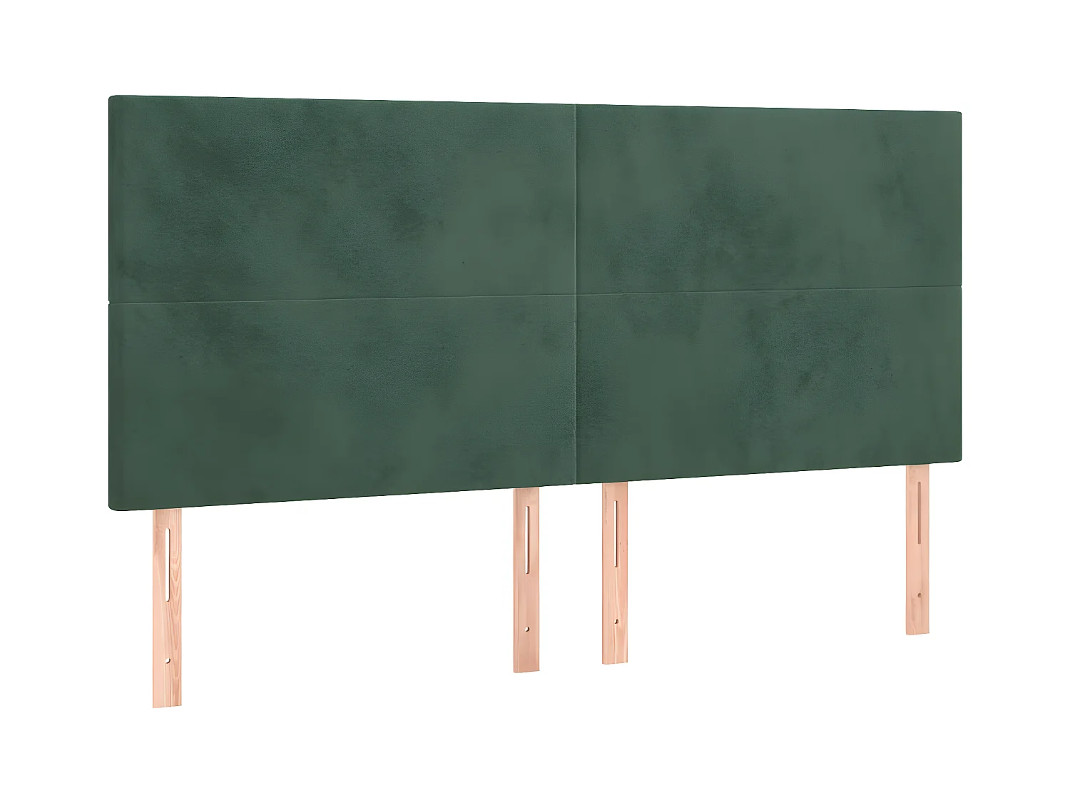 Lit à sommier tapissier et matelas Vert foncé 160x200cm Velours