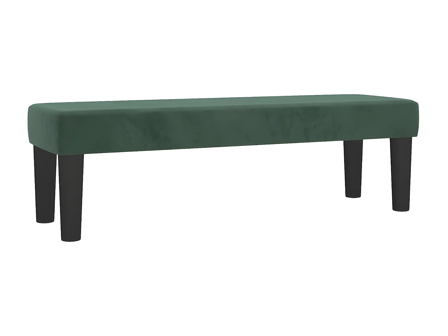 Lit à sommier tapissier et matelas Vert foncé 160x200cm Velours