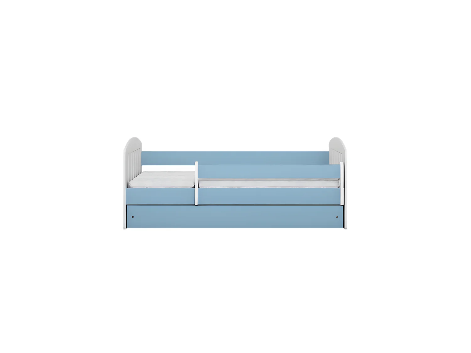 Lit classique 1 bleu avec tiroir sans matelas 180/80