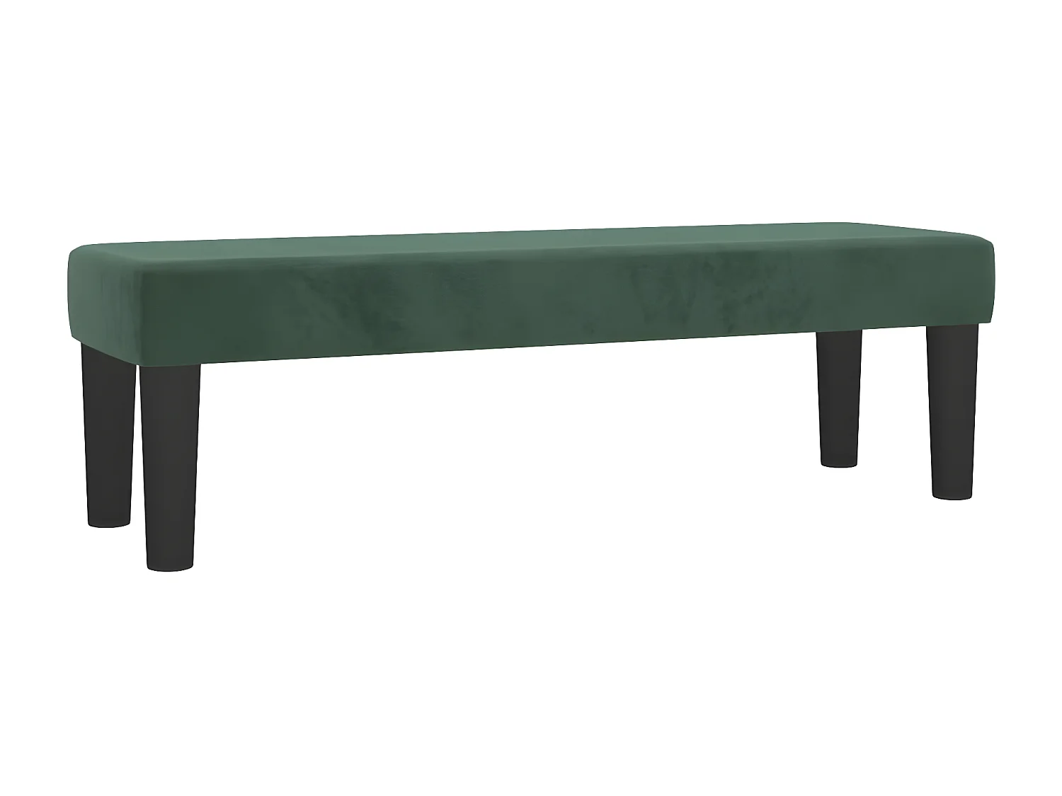 Lit à sommier tapissier et matelas Vert foncé 160x200cm Velours