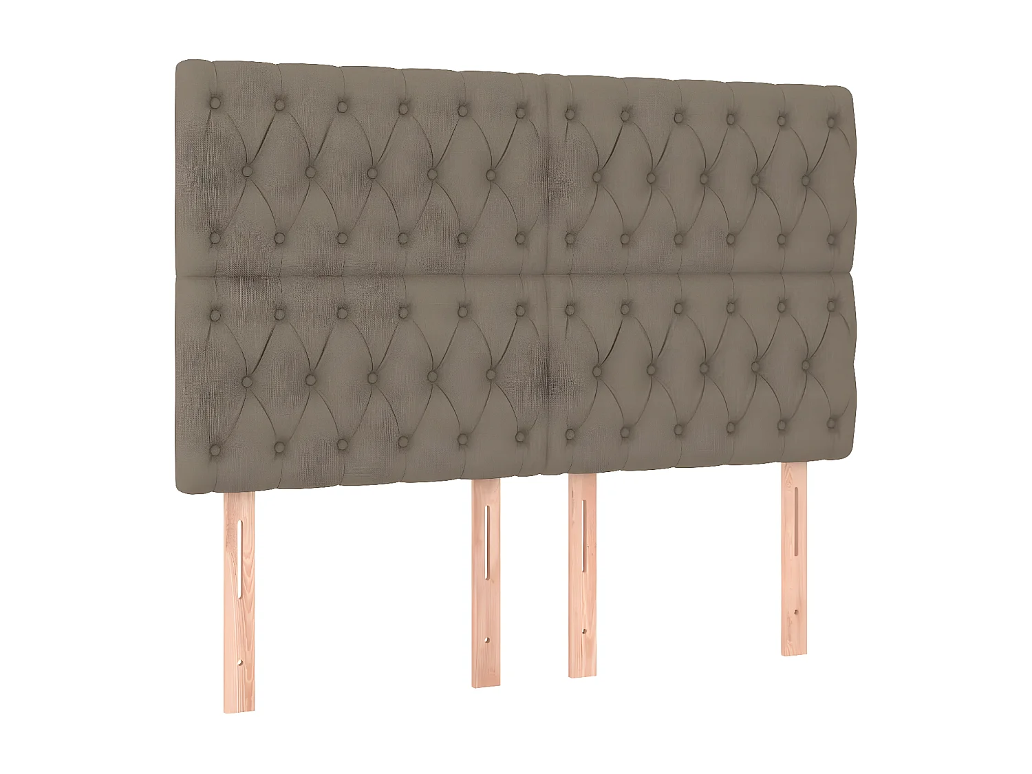 Lit à sommier tapissier avec matelas Taupe 140x200 cm Tissu