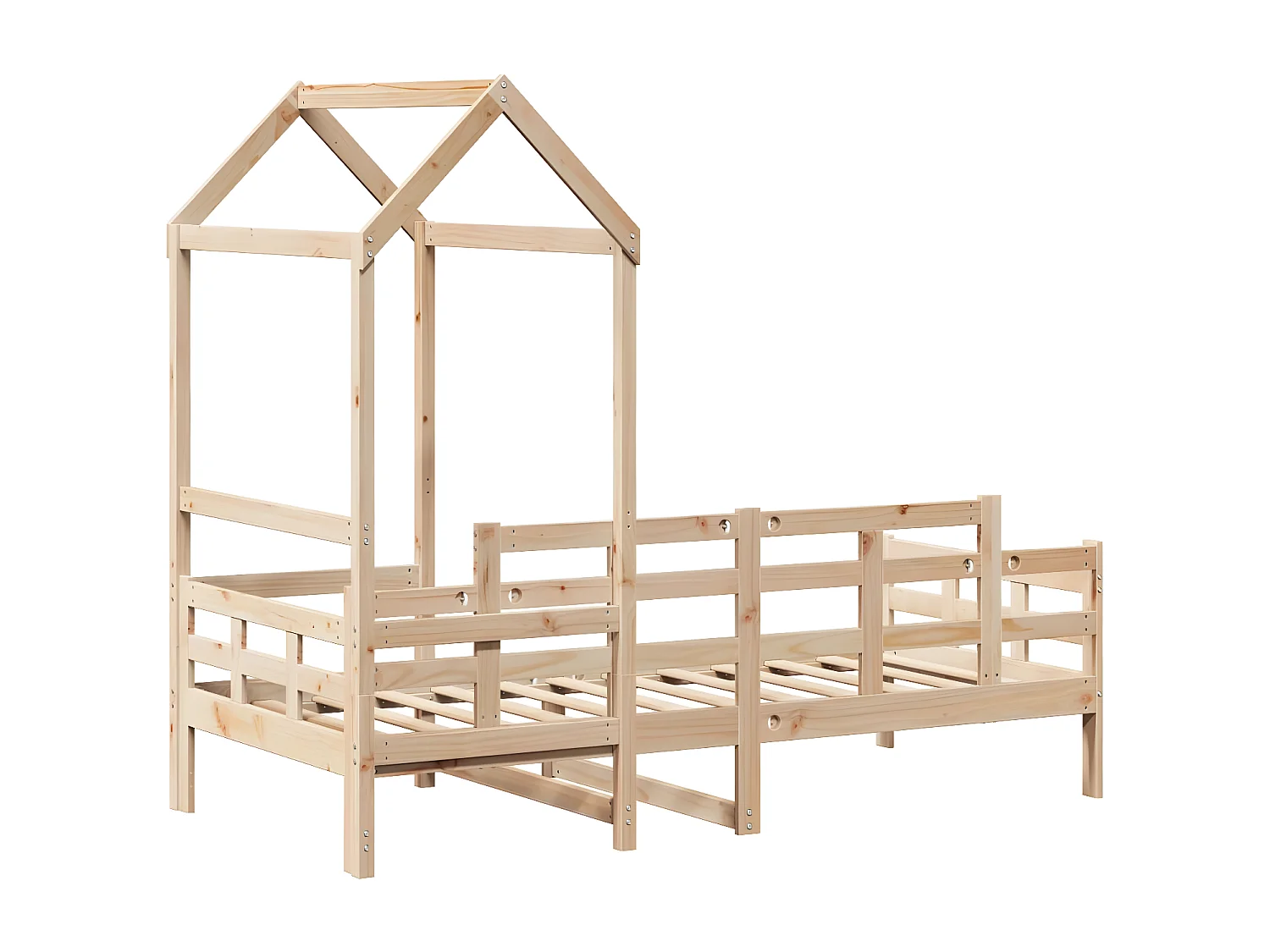 Sofá-cama com telhado 80x200 cm madeira de pinho maciça