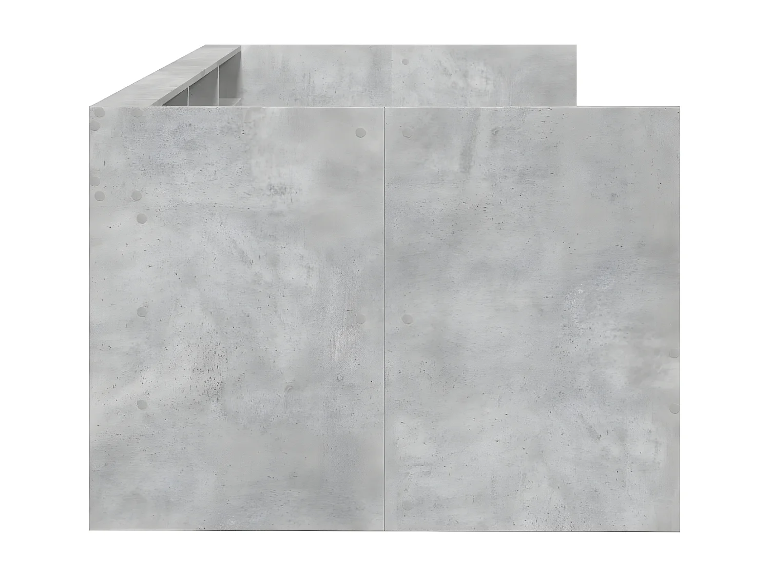 Tumbona con cajones madera ingeniería gris hormigón 100x200 cm