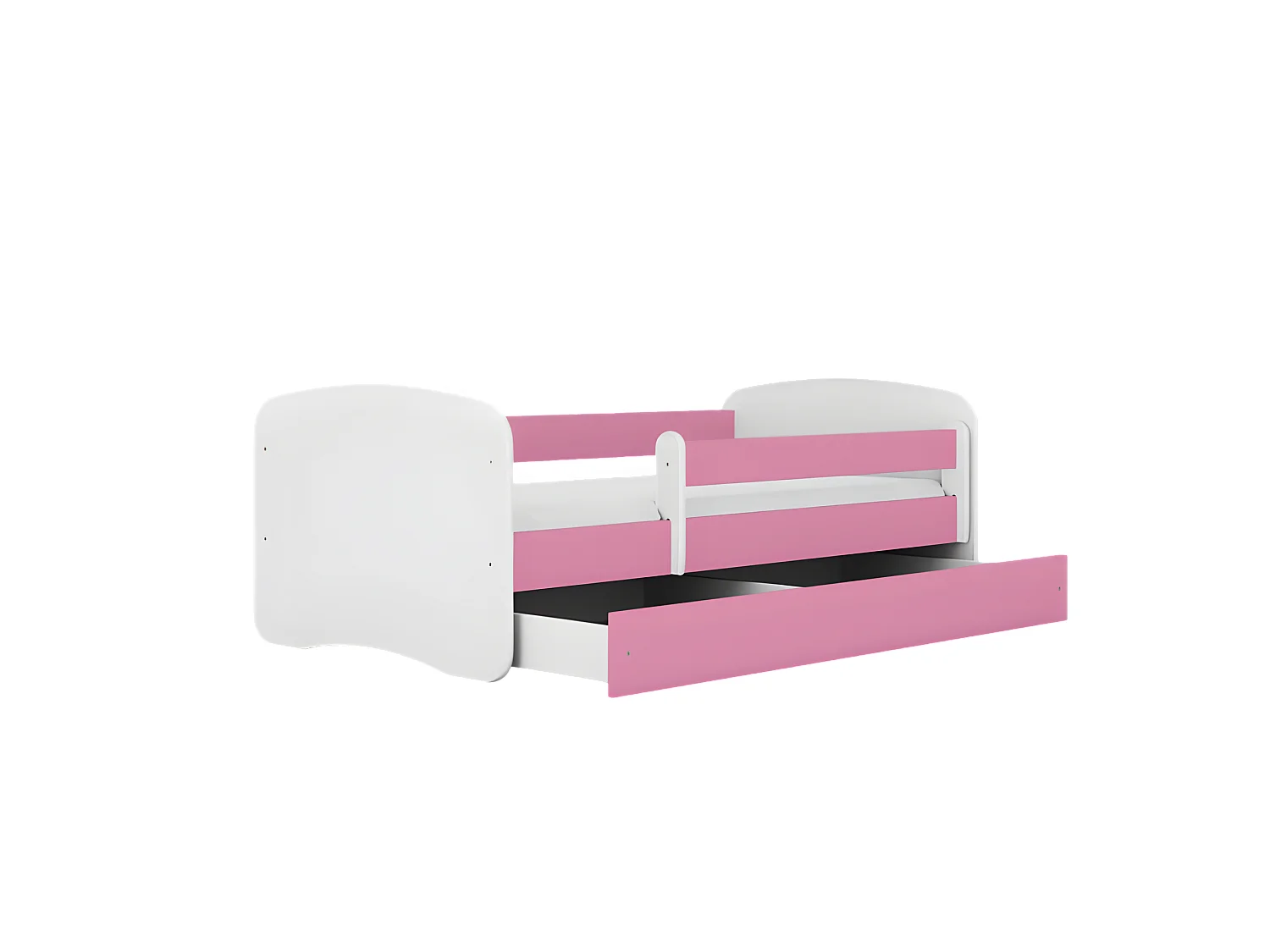 Cama babydreams rosa sin estampado con cajón con colchón 140/70