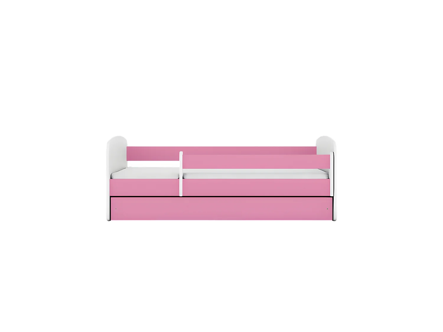 Cama babydreams rosa sin estampado con cajón con colchón 140/70