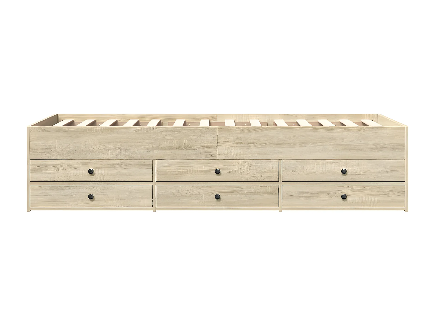 Tumbona con cajones madera ingeniería roble Sonoma 90x190 cm