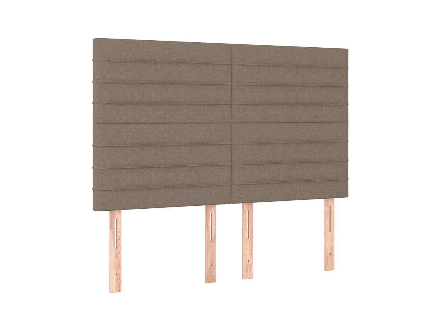 Lit à sommier tapissier avec matelas Taupe 140x190 cm Tissu