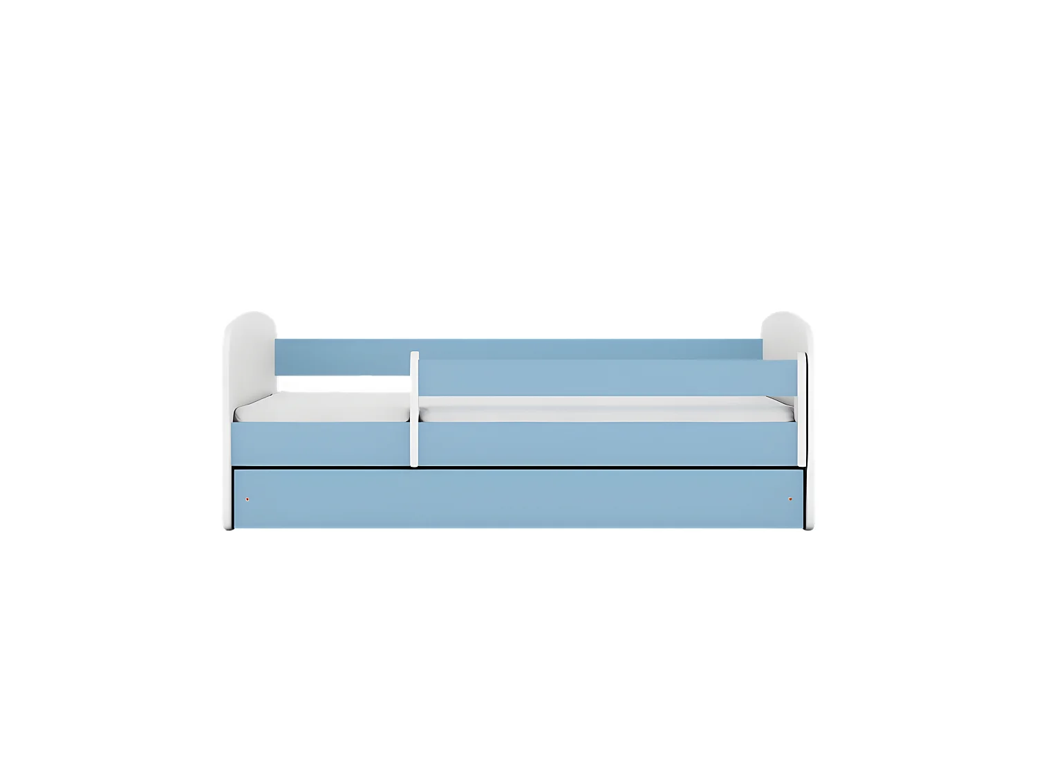 Lit babydreams bleu sans motif avec tiroir sans matelas 140/70