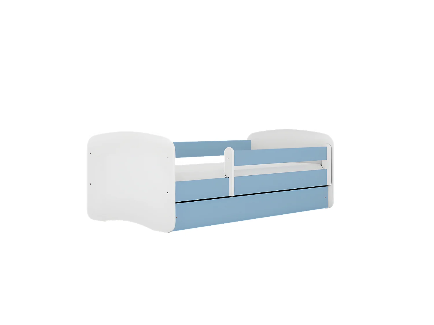 Lit babydreams bleu sans motif avec tiroir sans matelas 140/70