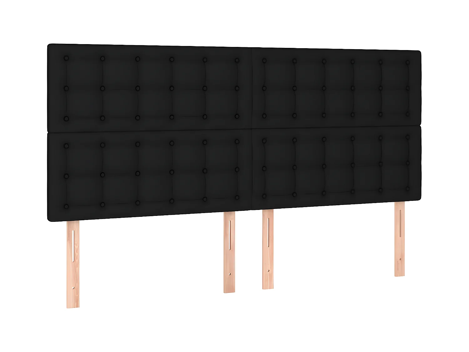 Lit à sommier tapissier avec matelas Noir 200x200 cm Tissu
