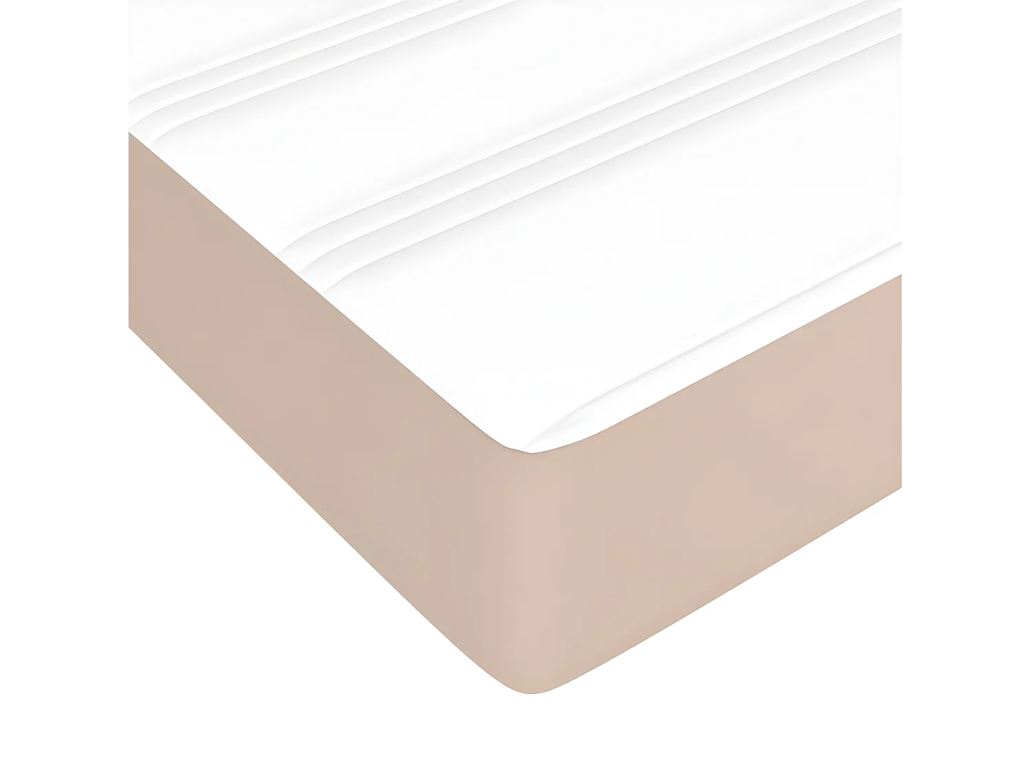 Cama box spring con colchón cuero sintético capuchino 90x200 cm