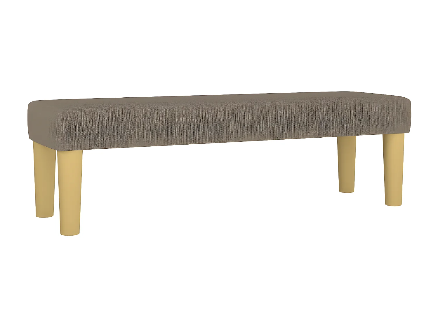 Cama box spring con colchón tela gris taupe 140x200 cm