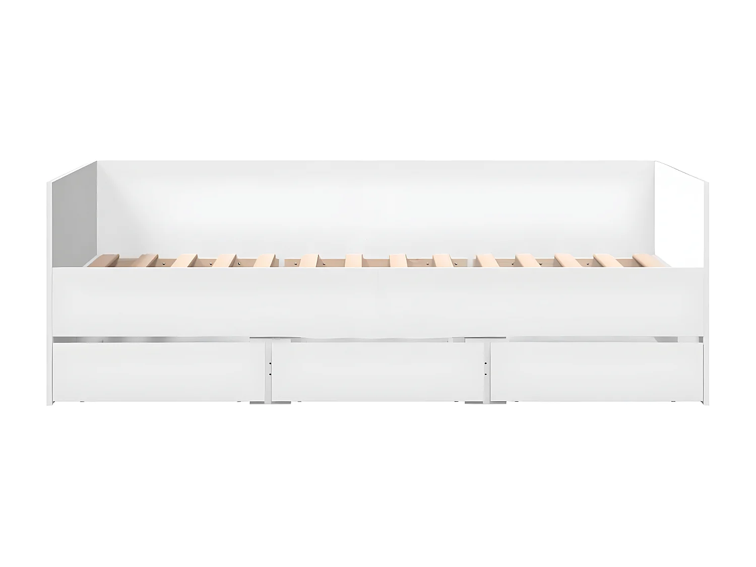 Sofá-cama c/ gavetas 75x190 cm derivados de madeira branco