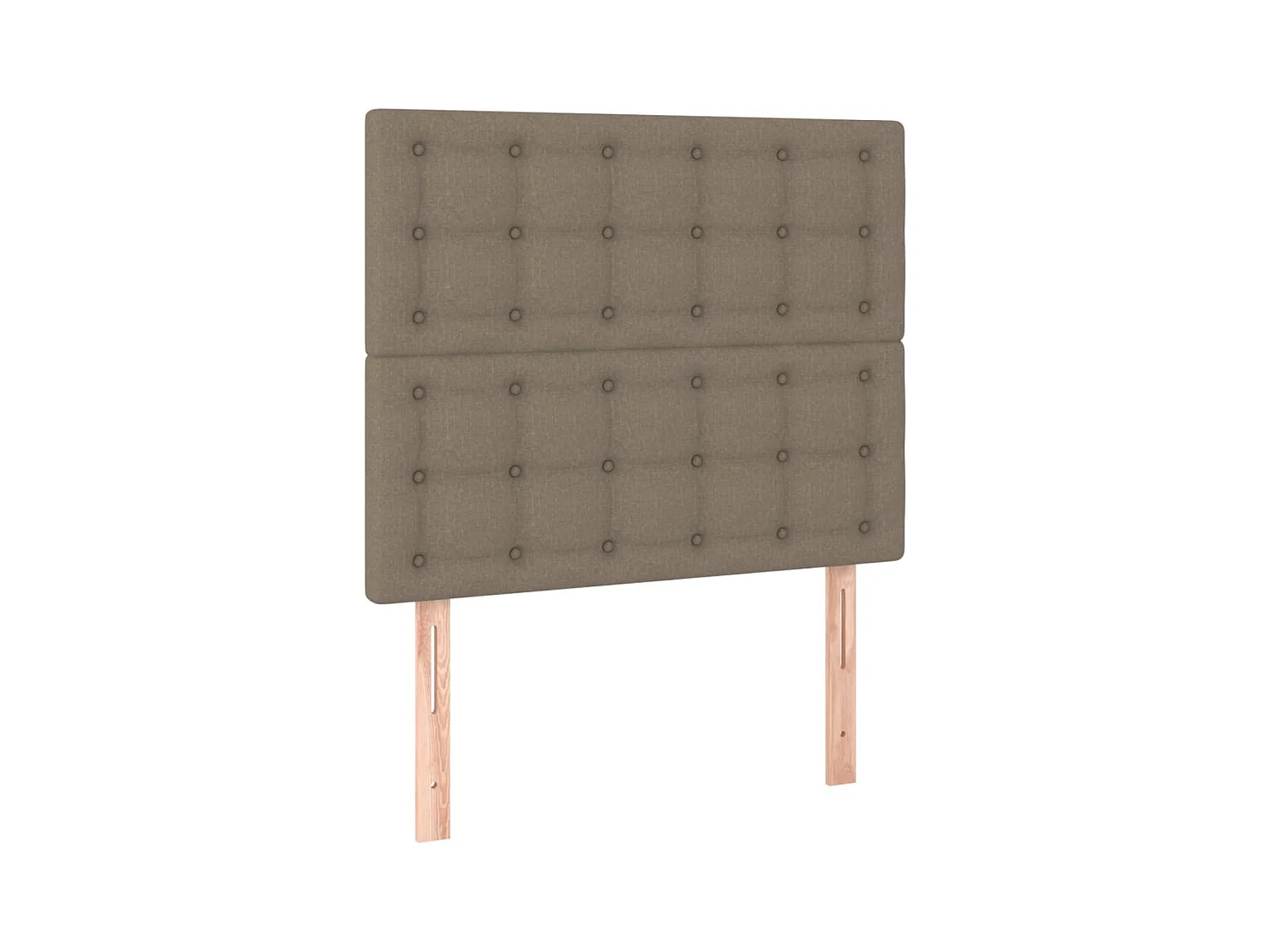 Cama box spring con colchón tela gris taupe 80x200 cm