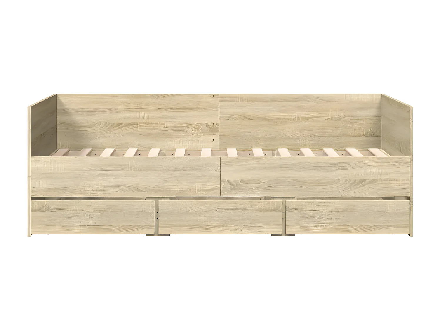 Tumbona con cajones madera ingeniería roble Sonoma 75x190 cm