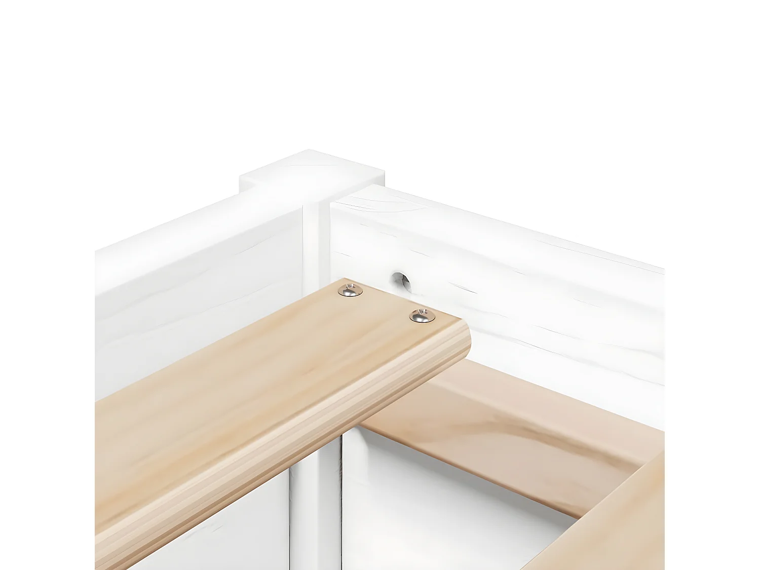 Cama com colchão 120x190 cm madeira de pinho maciça branco