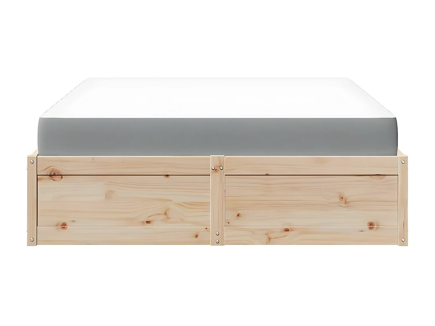 Cama con colchón madera maciza de pino 140x200 cm