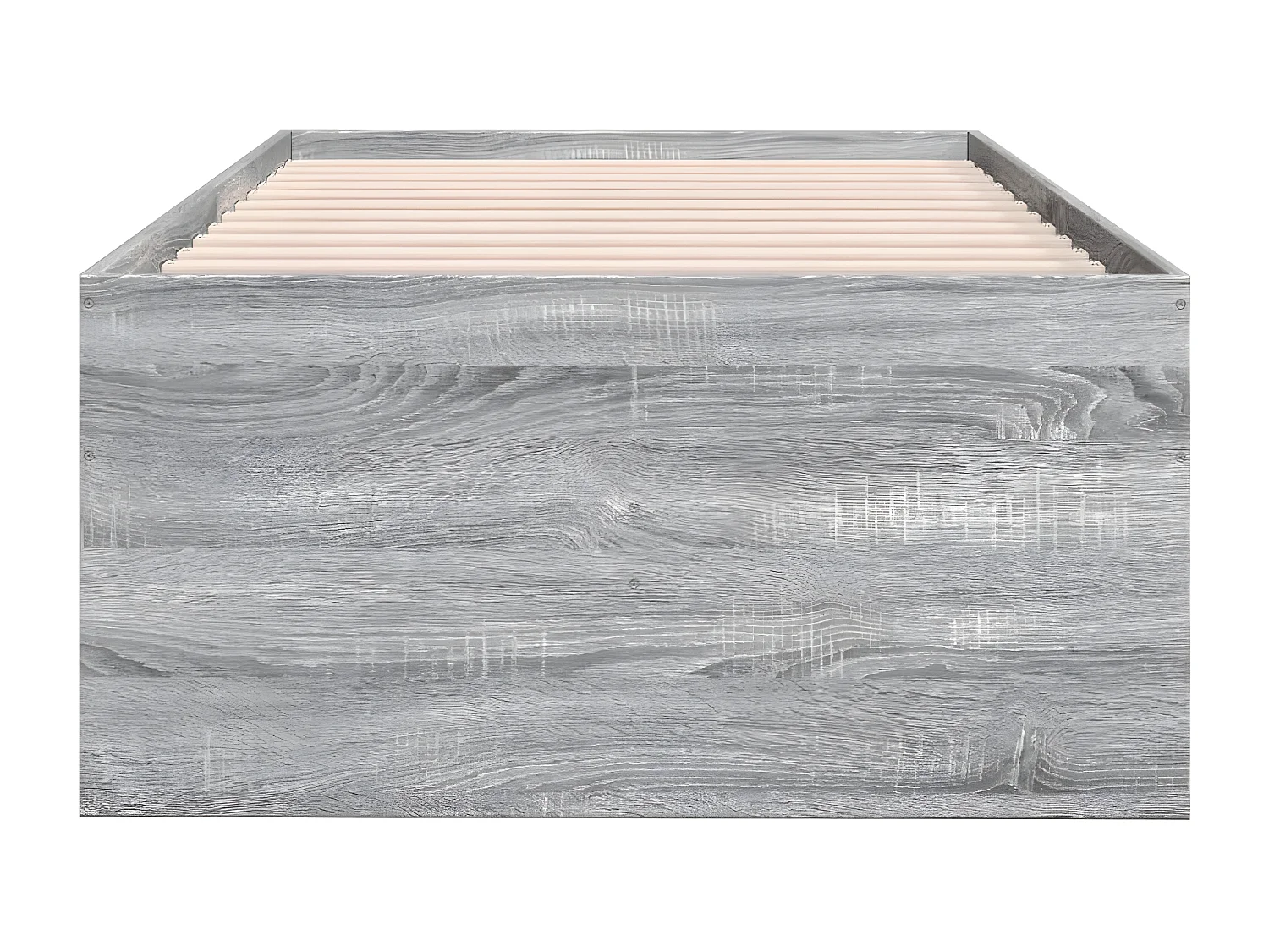 Tumbona con cajones madera ingeniería gris Sonoma 90x190 cm