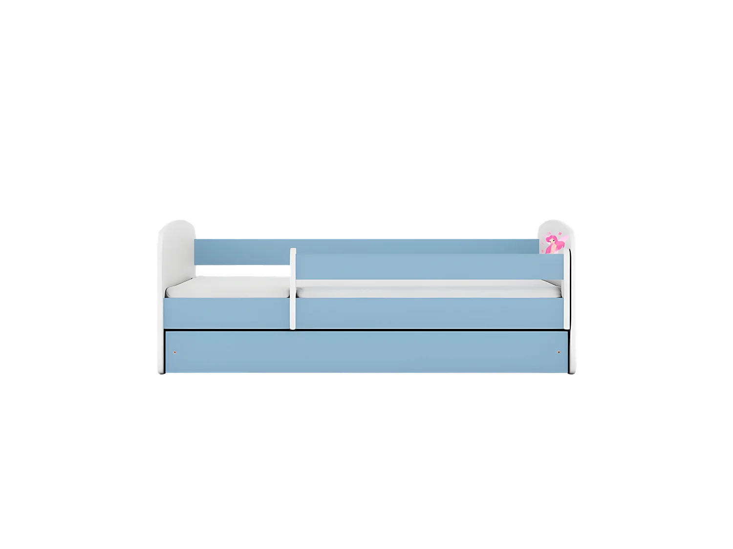 Lit babydreams fée bleue avec papillons sans tiroir avec matelas 180/80
