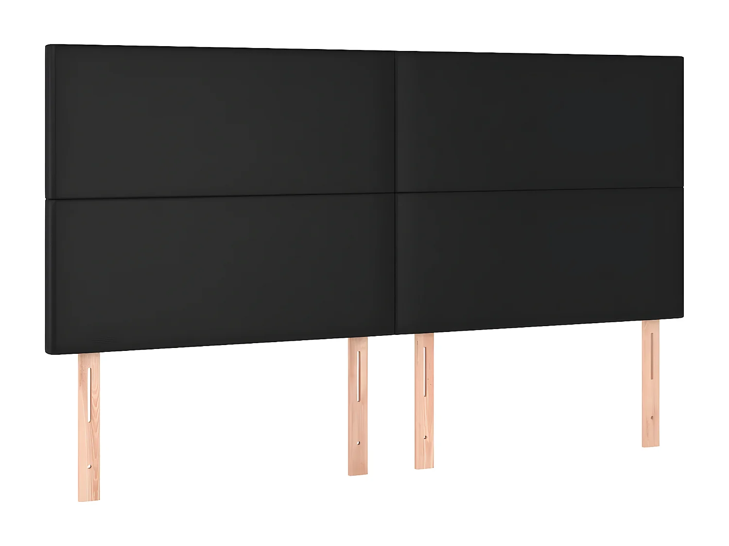 Cama com molas/colchão 180x200 cm couro artificial preto