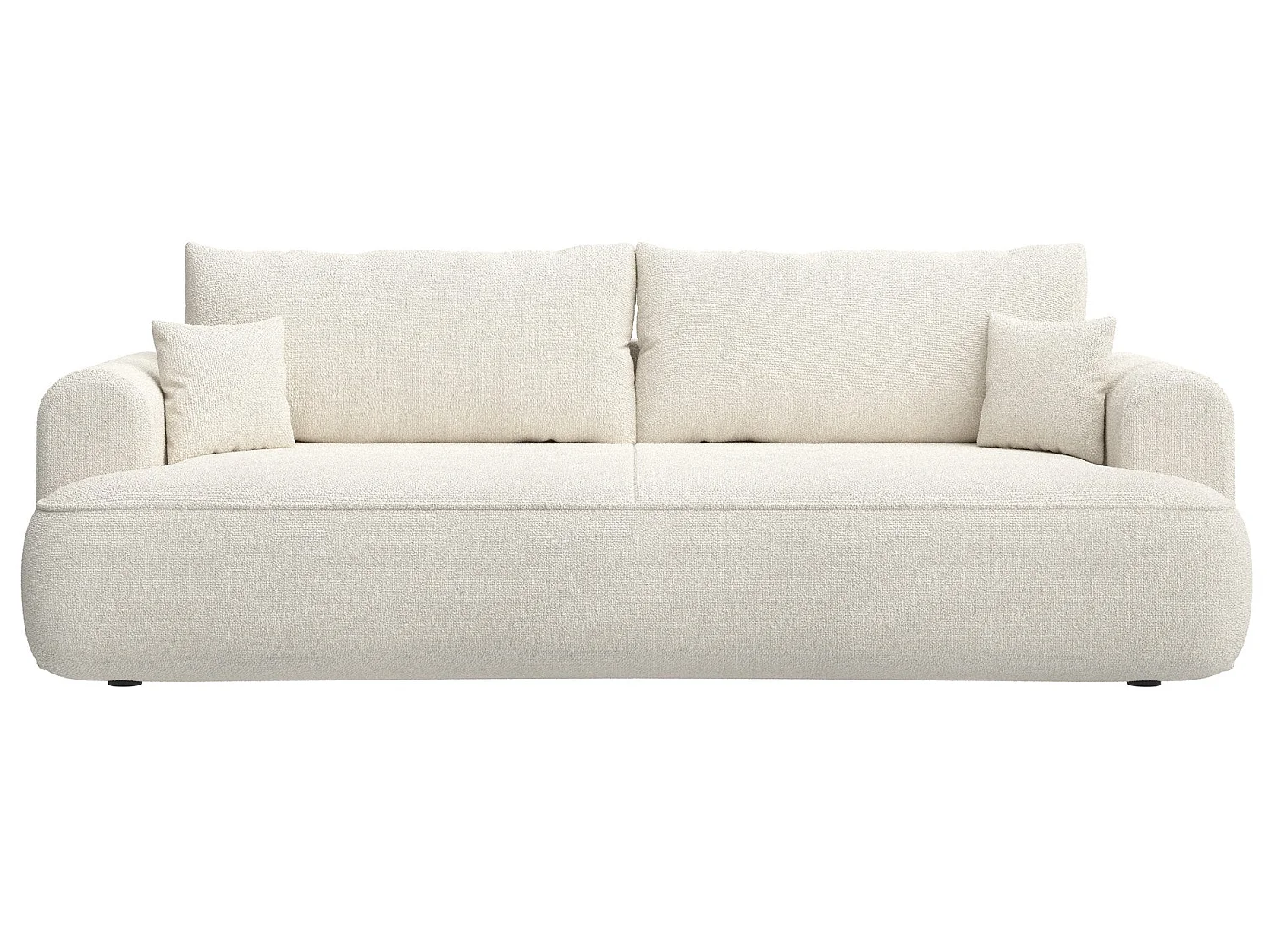 Driezits slaapbank - crème chenille stof - OVO