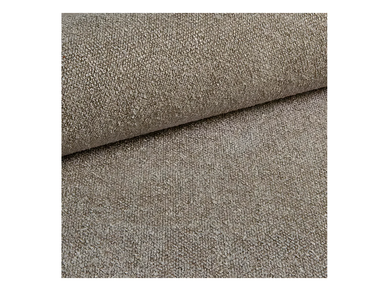 Canapé convertible trois places - tissu chenille beige - OVO