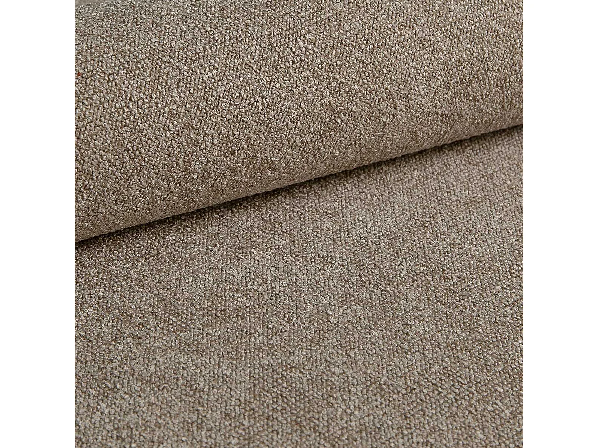 Canapé convertible trois places - tissu chenille beige - OVO