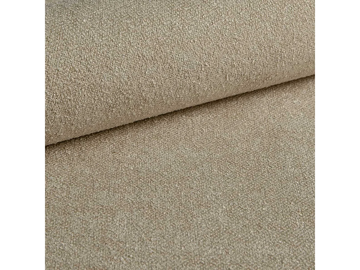 Canapé convertible trois places - tissu chenille beige clair - OVO