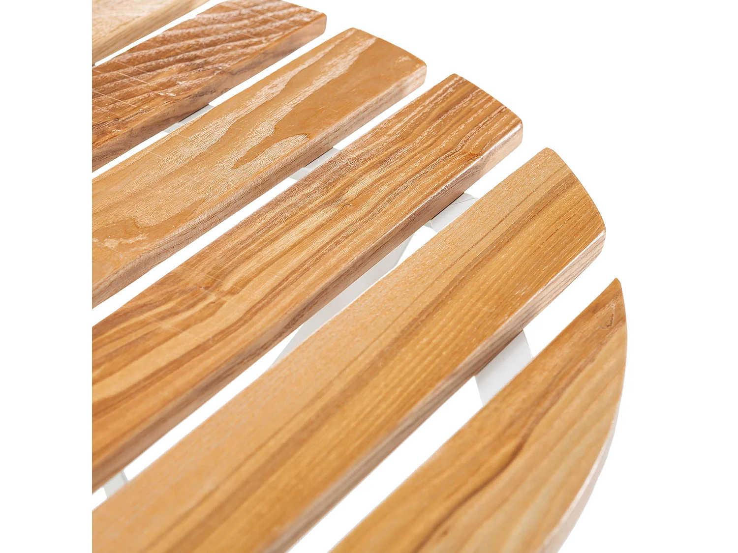 Table de jardin pliante Ambar en bois et métal blanc