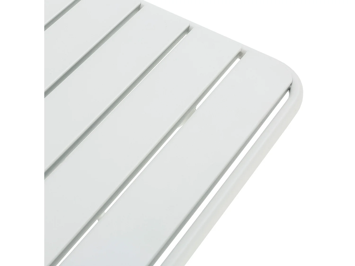 Tavolo da giardino pieghevole Perla in metallo bianco