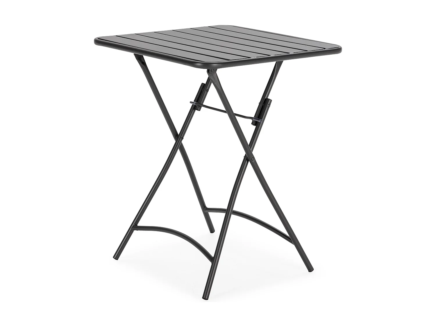 Tavolo da giardino pieghevole Perla in metallo nero