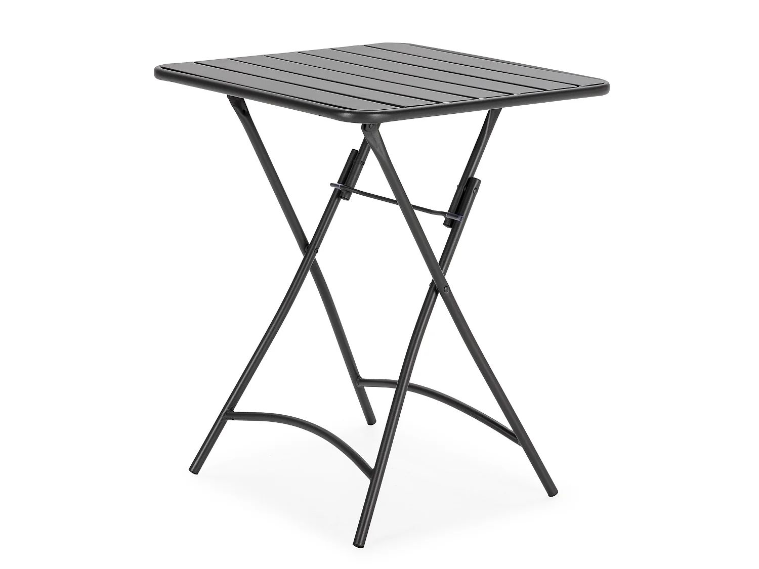 Tavolo da giardino pieghevole Perla in metallo nero