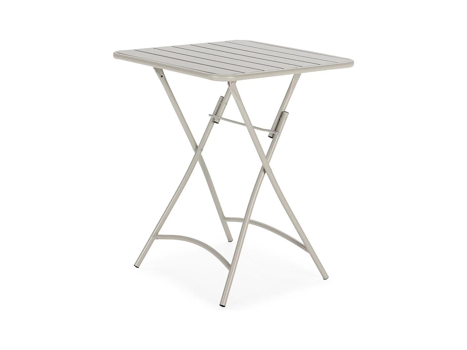 Mesa de Jardín Plegable Perla de Metal en Gris