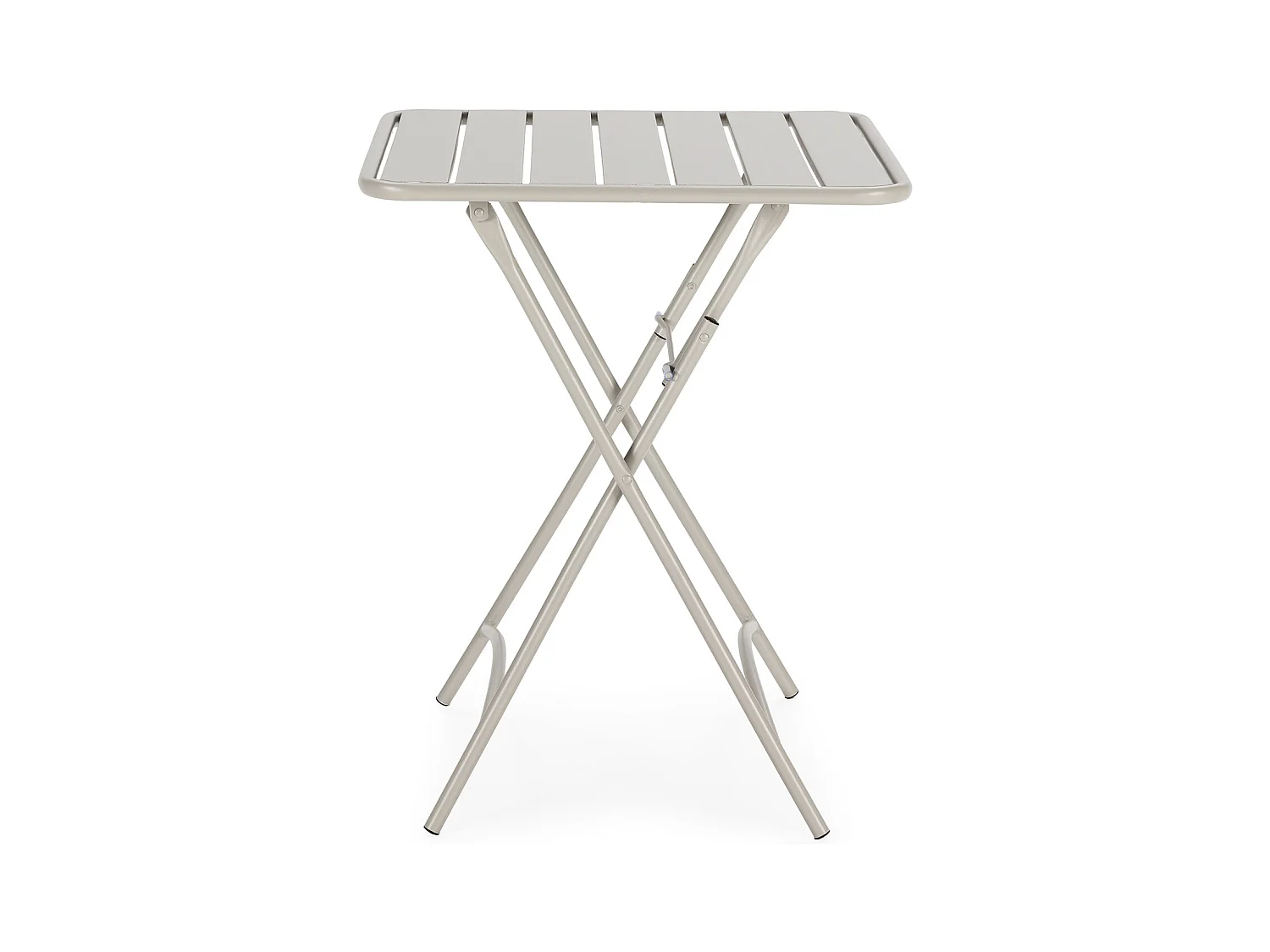 Mesa de Jardín Plegable Perla de Metal en Gris