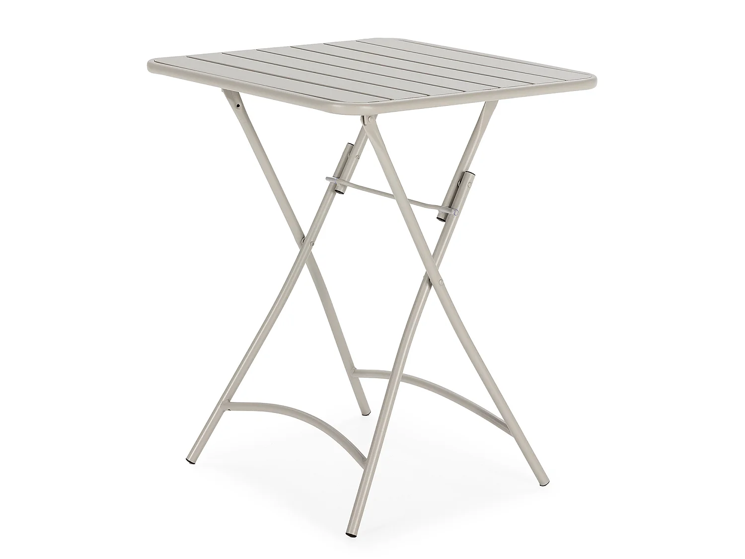 Mesa de Jardín Plegable Perla de Metal en Gris