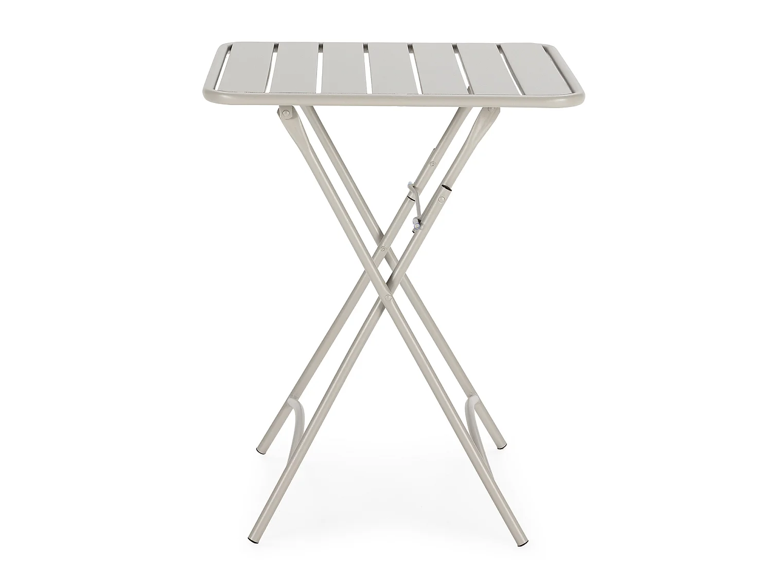 Mesa de Jardín Plegable Perla de Metal en Gris