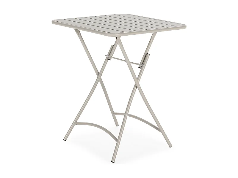 Table de jardin pliante Perla en métal gris