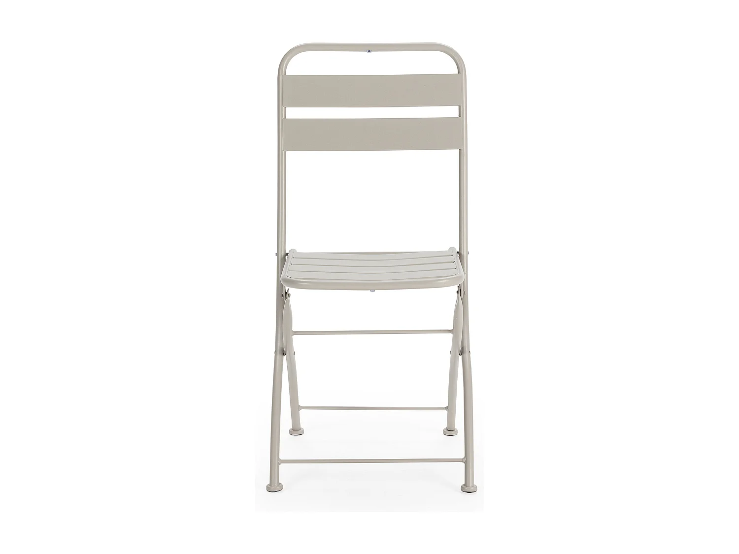 Set di 2 sedie da giardino pieghevoli Perla in metallo grigio