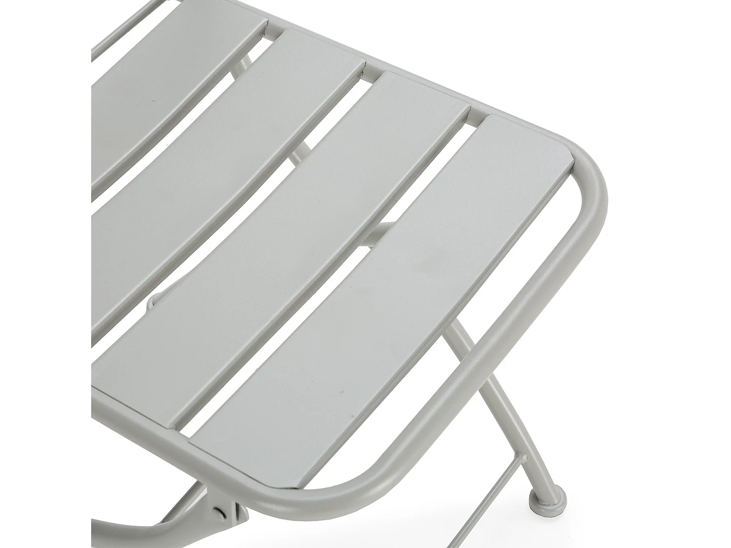 Set di 2 sedie da giardino pieghevoli Perla in metallo grigio