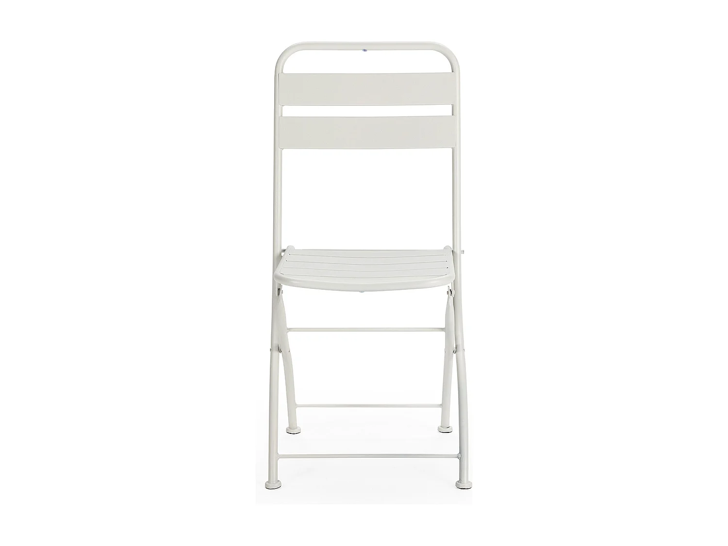 Set di 2 sedie da giardino pieghevoli Perla in metallo bianco